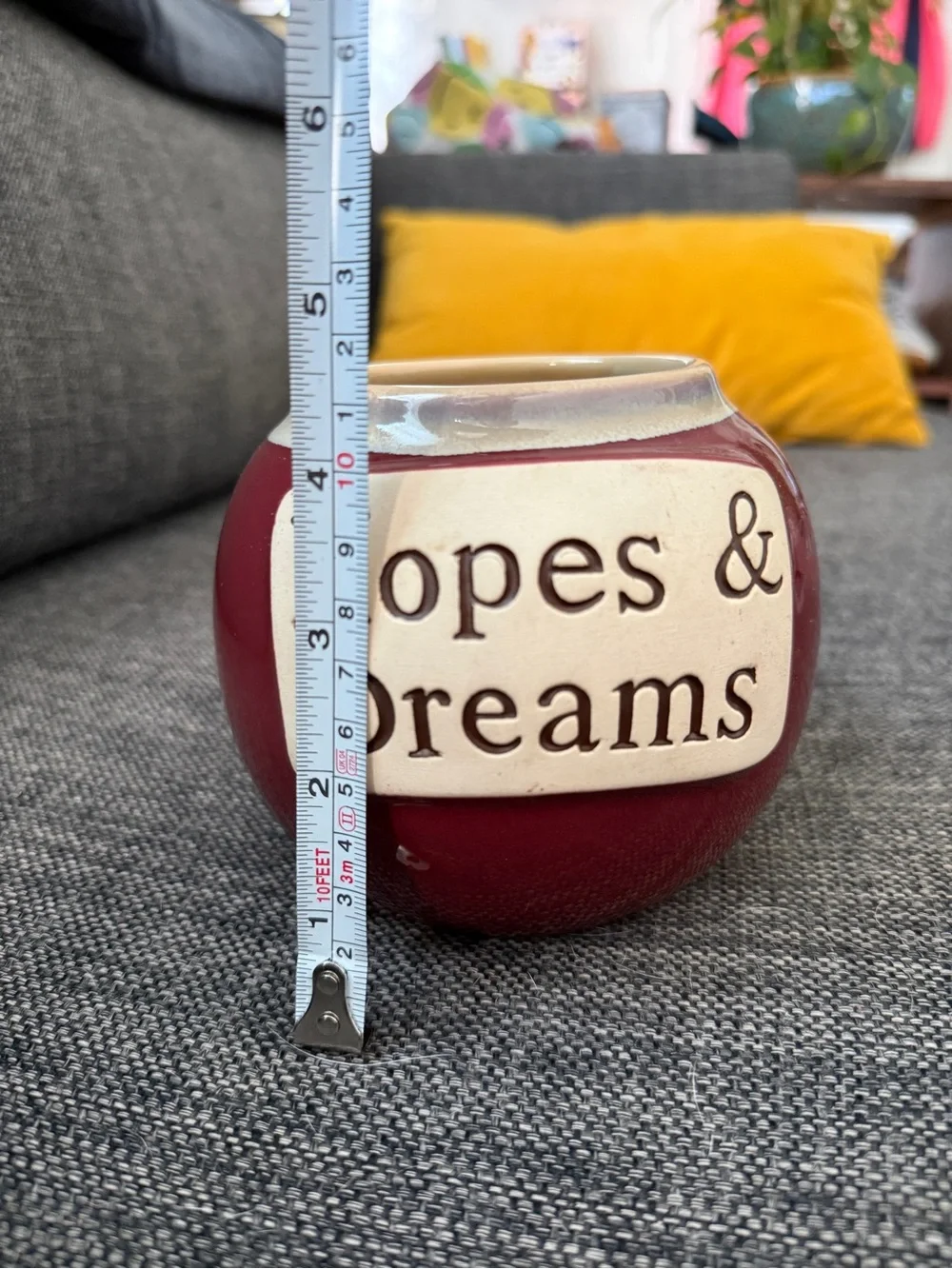 Hopes & Dreams Decorative Ceramic Vase - Burgundy